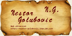 Nestor Golubović vizit kartica